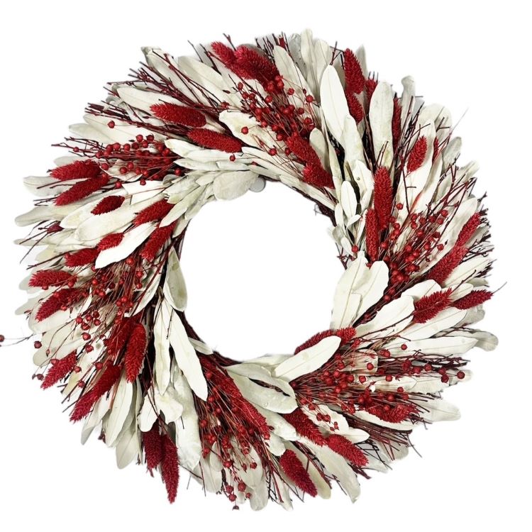 Snowy Holiday Dried Wreath