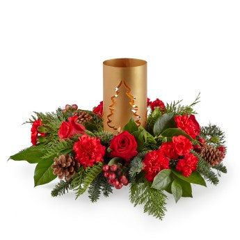 Evergreen Glow Centerpiece - Deluxe