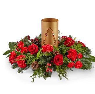 Evergreen Glow Centerpiece - Premium