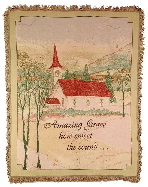 Amazing Grace Bereavement Throw Blanket