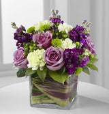 Sophisticated Vase Arrangement in Purple and White Standard