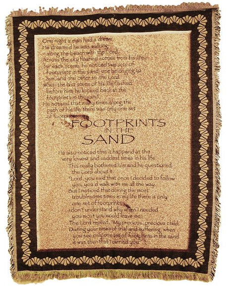 Footprints in the Sand Sympathy throw blanket