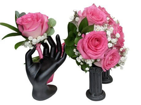 Graceful Rose Prom Flower Package - Pink - 6 Roses