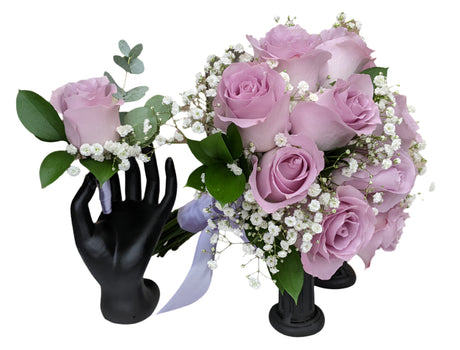 Graceful Rose Prom Flower Package - Lavender - 12 Roses