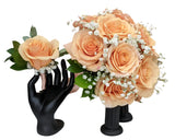 Graceful Rose Prom Flower Package - Peach - 12 Roses