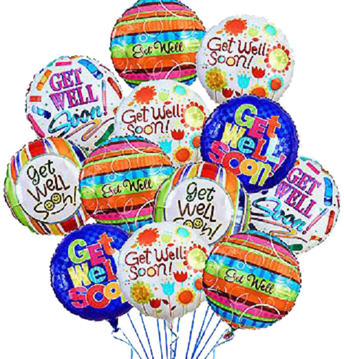 Get well mylar balloon bouquet