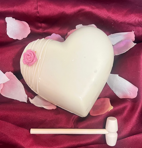 White Chocolate Breakable Heart