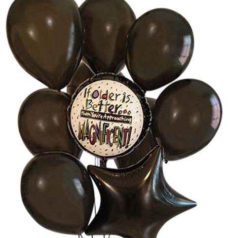 Over the hill mylar balloon bouquet