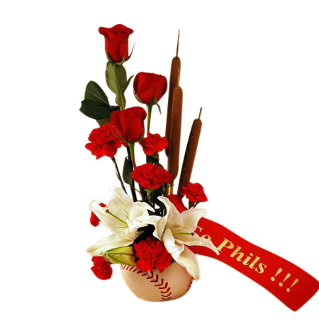 Philadelphia Phillies flower arrangement