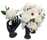 Gerbera Daisy Rose Prom Flower Package - White