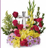 Teleflora crystal cross bouquet with yellows