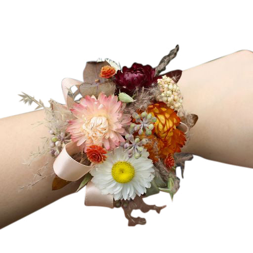 Amber Boho Dried Flower Corsage