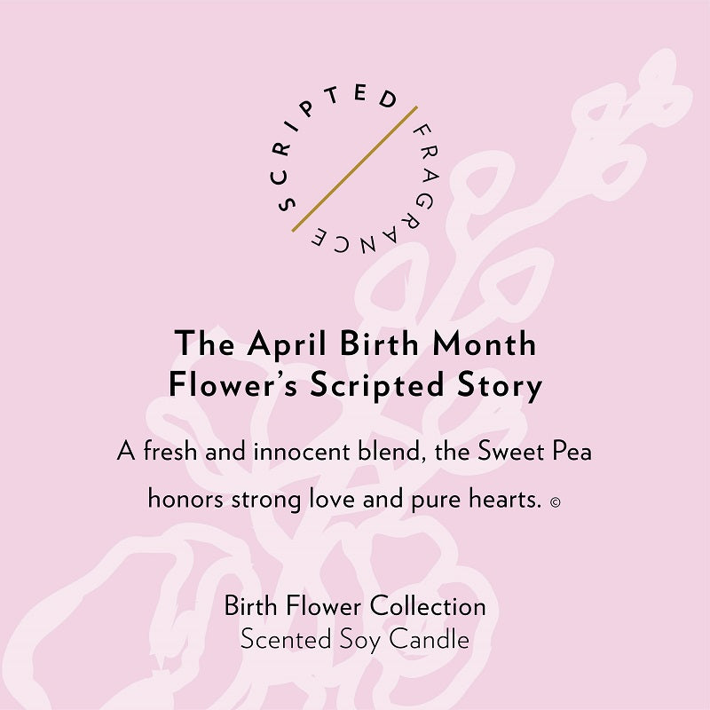 April Birthday Flower Candle Description