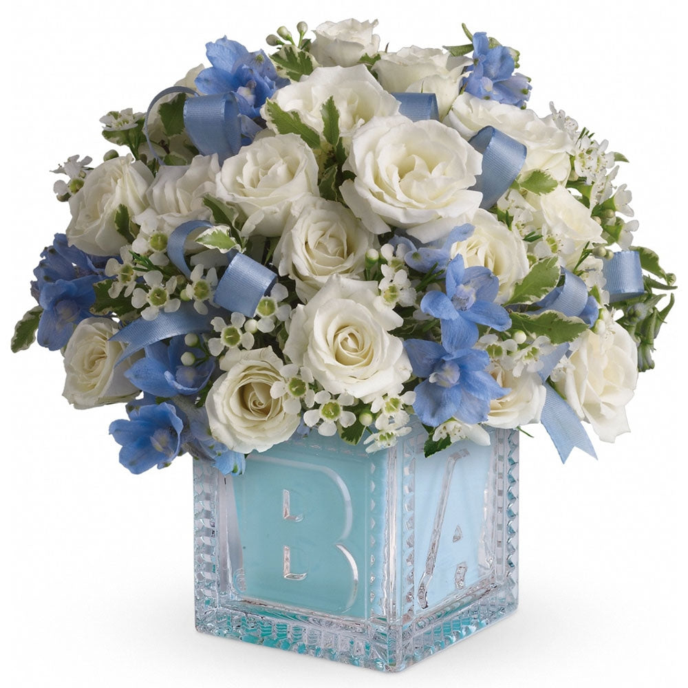 Teleflora Baby's First Block- Blue - Standard