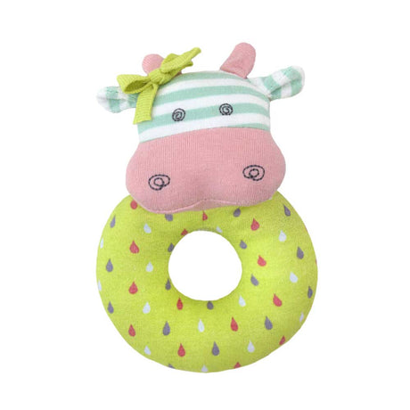 Belle Cow Organic Farm Buddies Teething Rattle