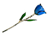 Gold Dipped Blue Rose Stem