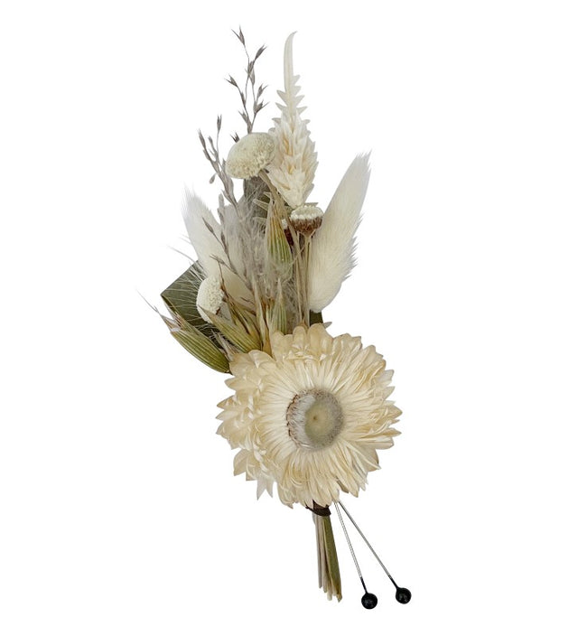 Boho Dried Flower Boutonniere