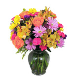 Bright flower vase arrangement Medium