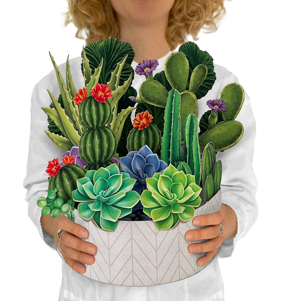 Cactus Garden 3D Pop-Up Card