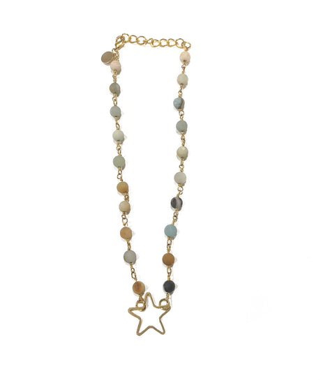 Boho Style Star Choker - Earth Tones