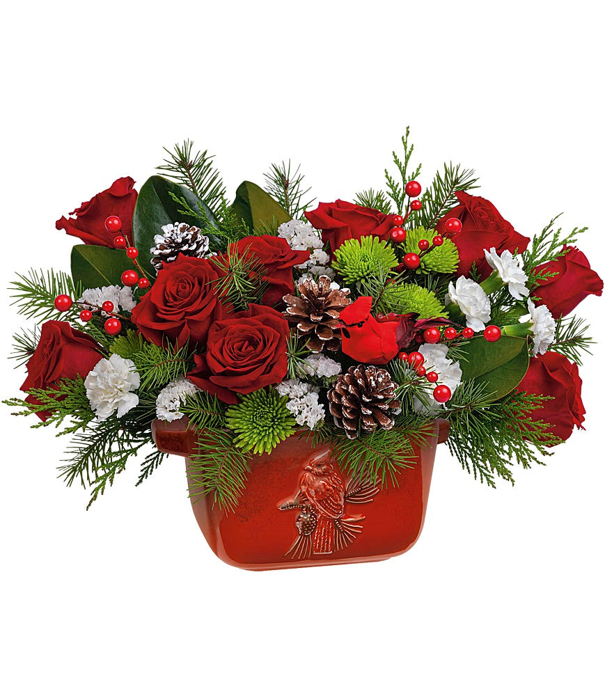 Classic Cardinal Bouquet - Premium