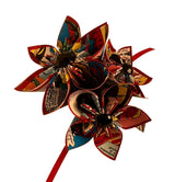 Comic Book Paper Flower Boutonniere Red