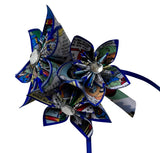 Comic Book Flower Boutonniere Blue