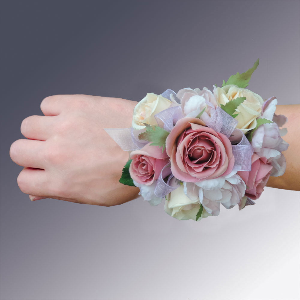 Pastel Silk Flower Corsage