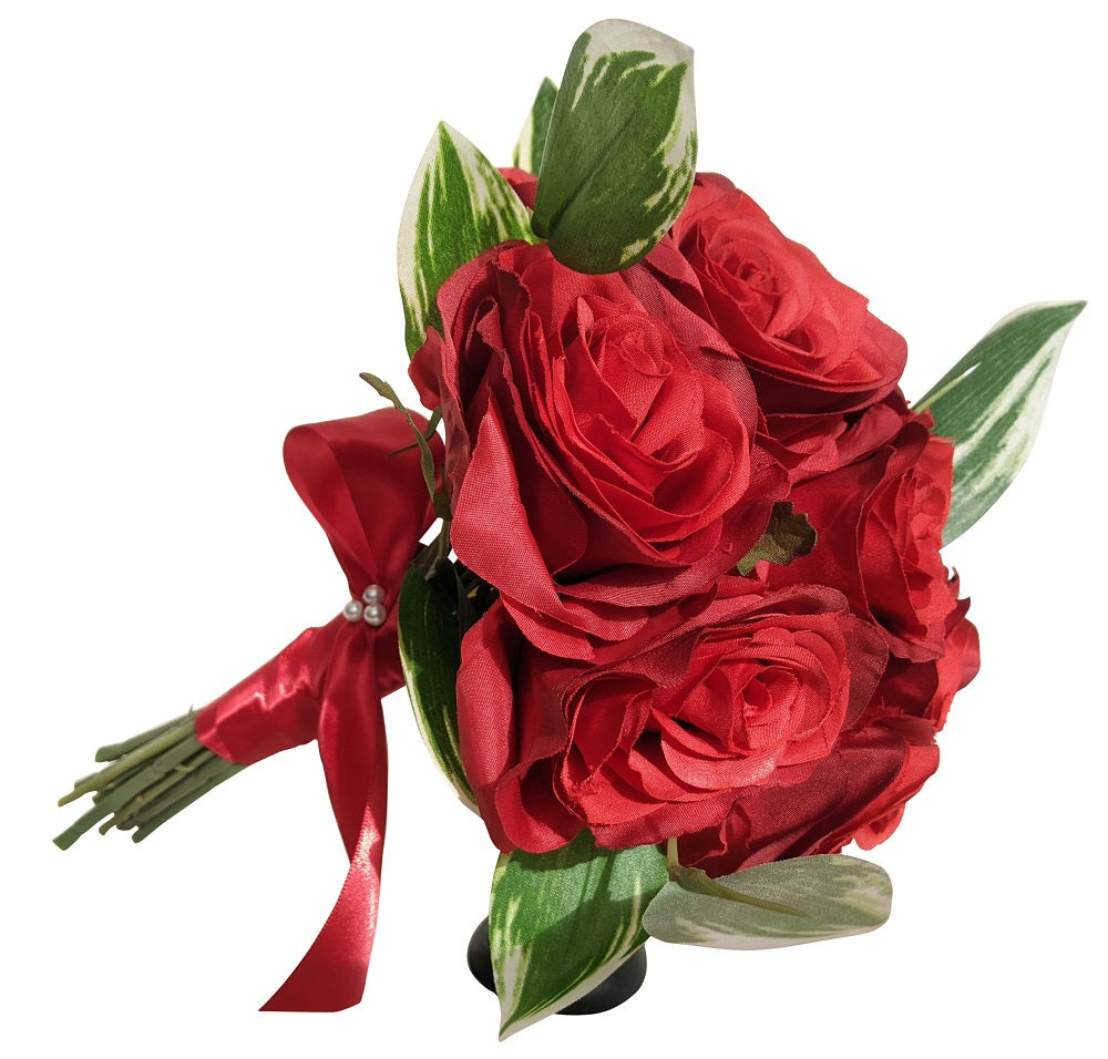 Deluxe Red Rose Silk Clutch Bouquet