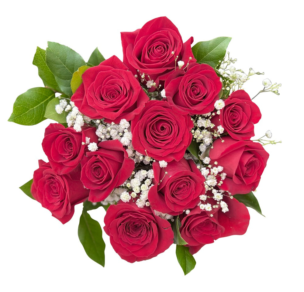 Dozen Valentines Day Roses with free delivery