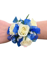 Blue and White Father Daughter Dance Corsage