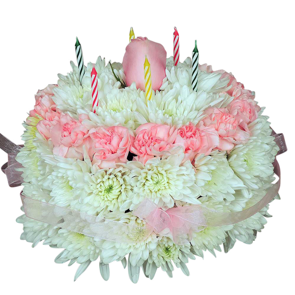 Floral birthday cake small