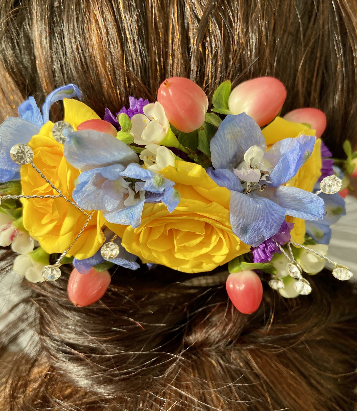 Mixed Spring Floral Hair Comb