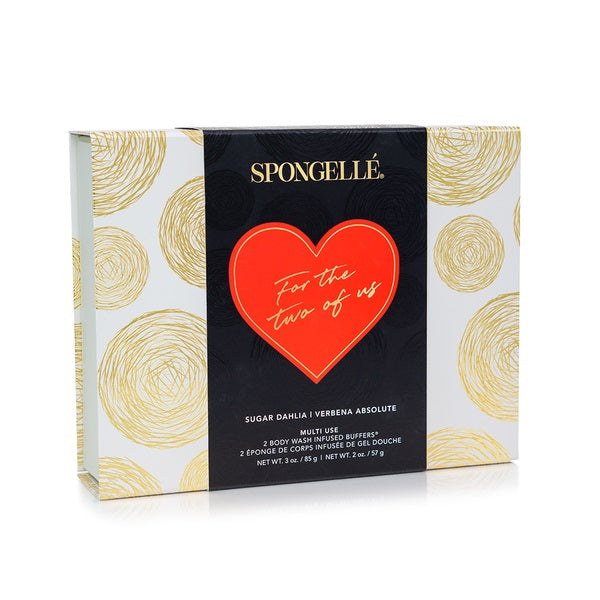 Valentines Day gift box of two spongelle buffers