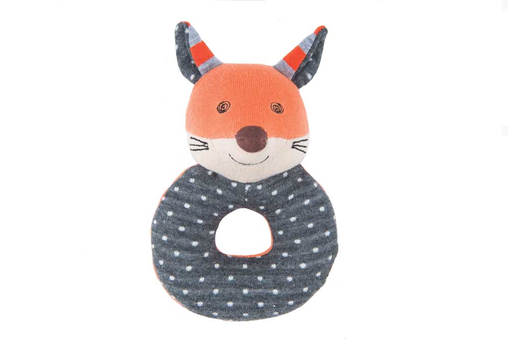 Frenchy Fox Organic Farm Buddies Teething Rattle