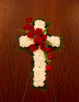 Flower cross for funeral service