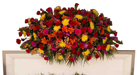 Garden Floral Casket Flower Spray