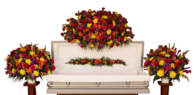 Funeral flower package of garden flowers