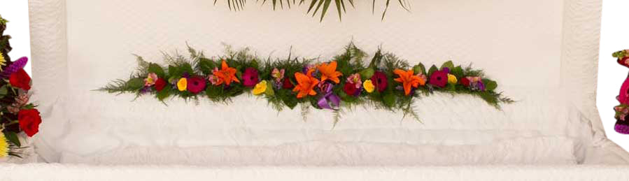 Hinge Spray of Garden Flowers for funeral service