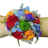 Garden Splendor Corsage with bright flowers