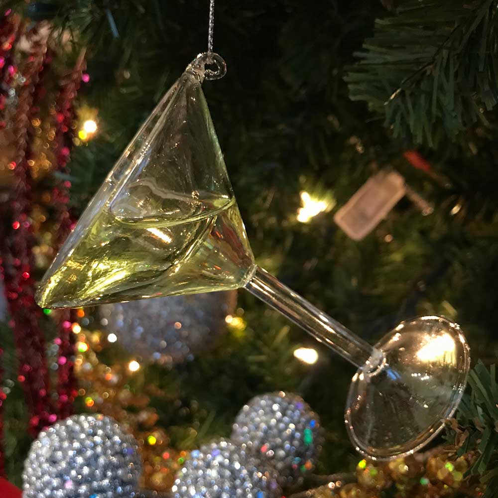 Martini Glass Christmas Ornament