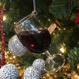 Merlot Glass Christmas Ornament