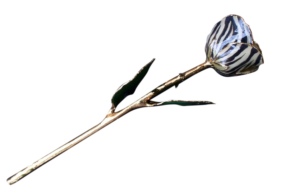 Gold Dipped Zebra Rose Stem