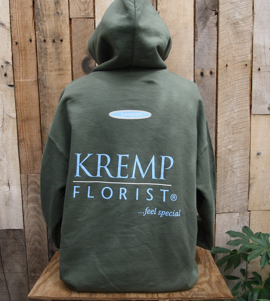 Kremp Florist Green Hoodie Back