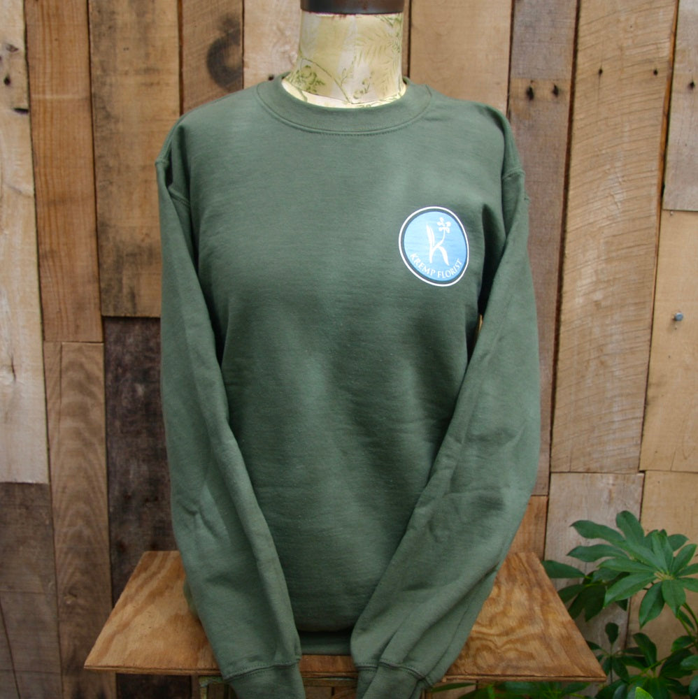 Kremp Florist Green Crew Sweatshirt