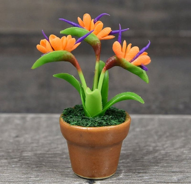 Handmade Mini Bird of Paradise in Pot