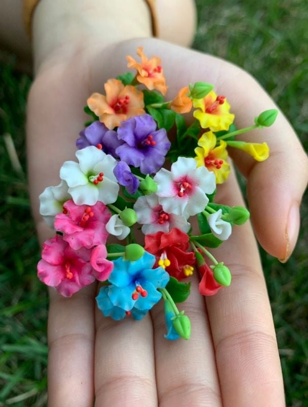 Handmade Mini Hibiscus in Pot- Color Selection