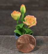 Handmade Mini Roses in Pot