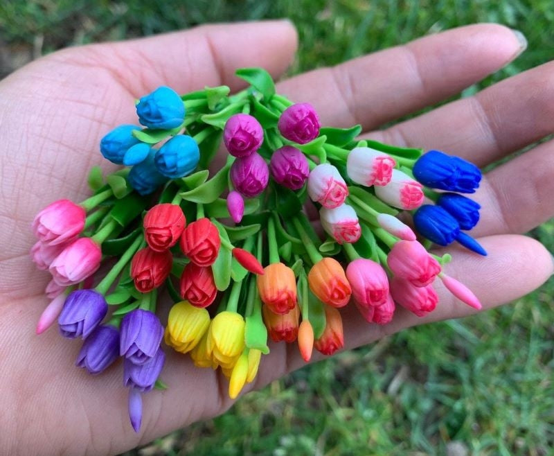 Handmade Mini Tulips in Pot