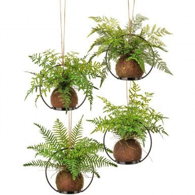 Hanging Artificial Fern Sphere